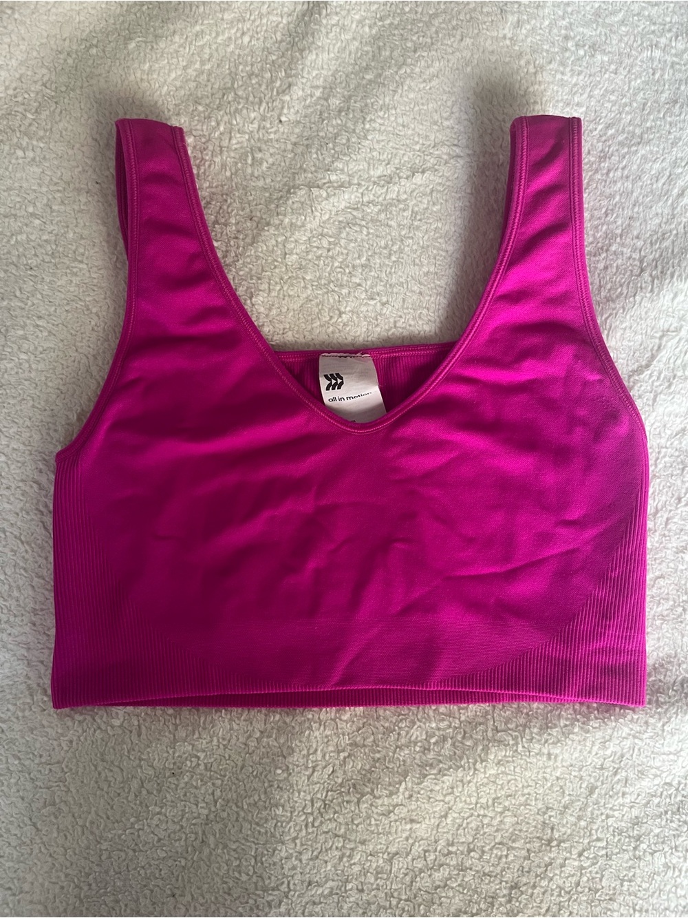 all in motion Bright Magenta Seamless Crop Sports Bra